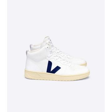 παπουτσια γυναικεια Veja V-15 CWL White/Navy | GR 583WNB